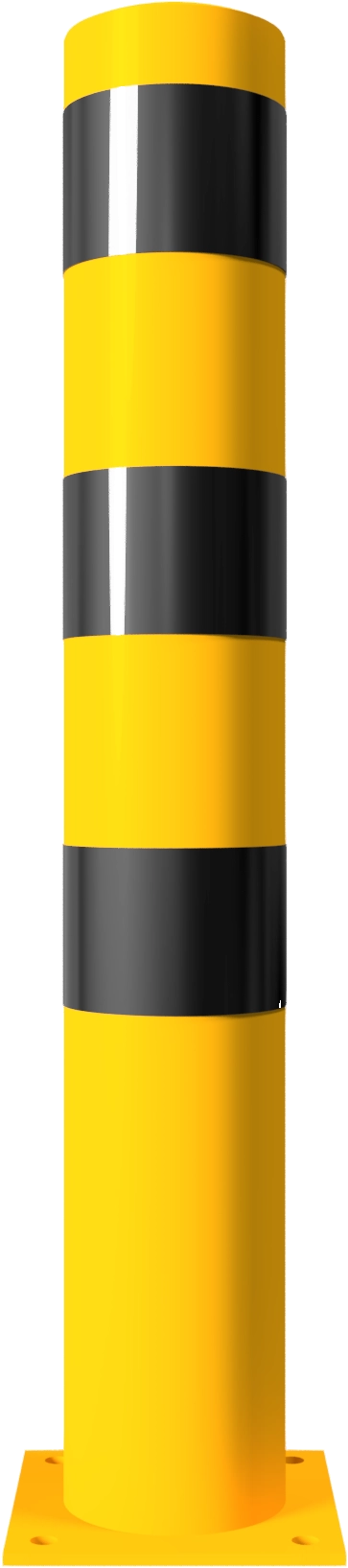 Beschermpalen geel-zwart - Rampaal-geel-zwart-152mm-beschermpalen