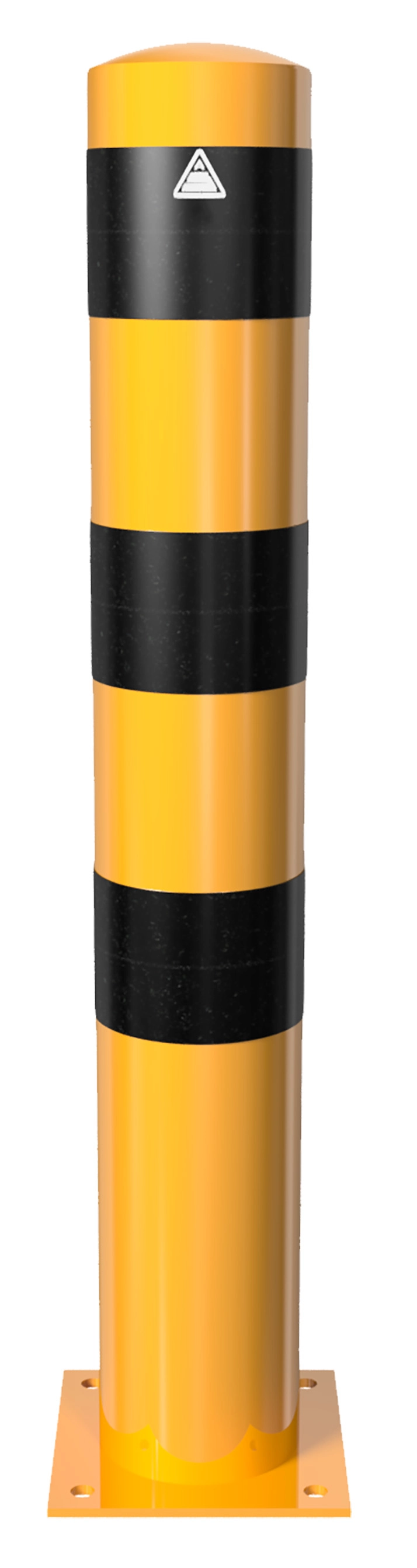 Beschermpalen geel-zwart - Rampaal-geel-zwart-152mm