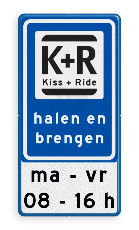 Kiss & Ride borden - verkeerbord-rvv-l52-kiss-ride-halen-en-brengen-met-tekst-traffictotaal.nl