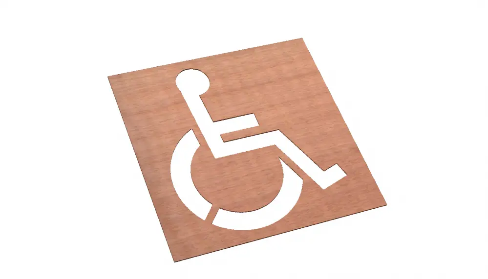 Spuitmallen (wegmarkering) - rolstoel logo 2
