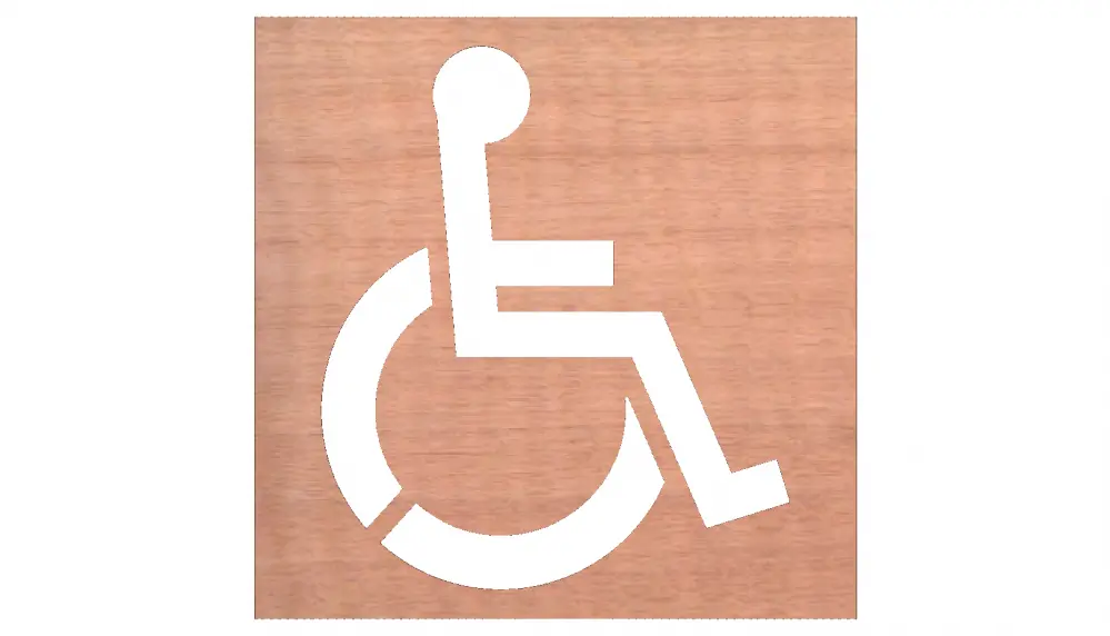 Spuitmallen (wegmarkering) - rolstoel logo
