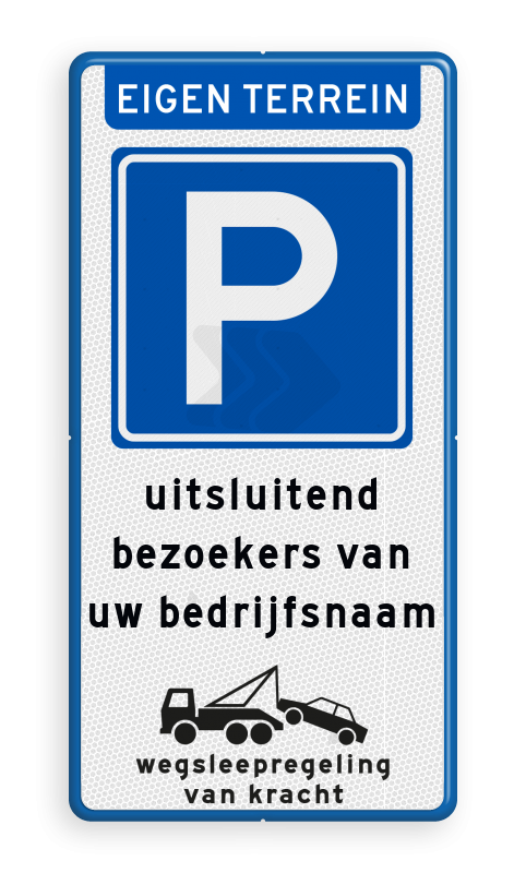 Parkeerborden (toegestaan) - parkeerbord-alleen-voor-bezoekers-wegsleepregeling-traffictotaal.nl