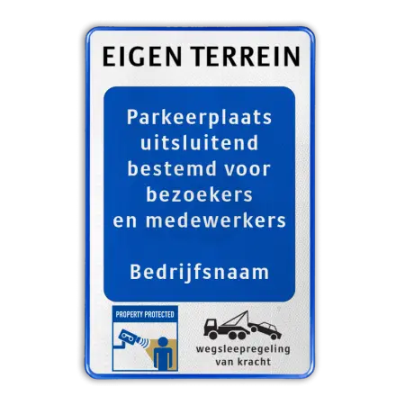 Parkeerborden (toegestaan) - parkeerbord-bedrijfsnaam-bezoekersmedewerkers-eigen-terrein-traffictotaal.nl