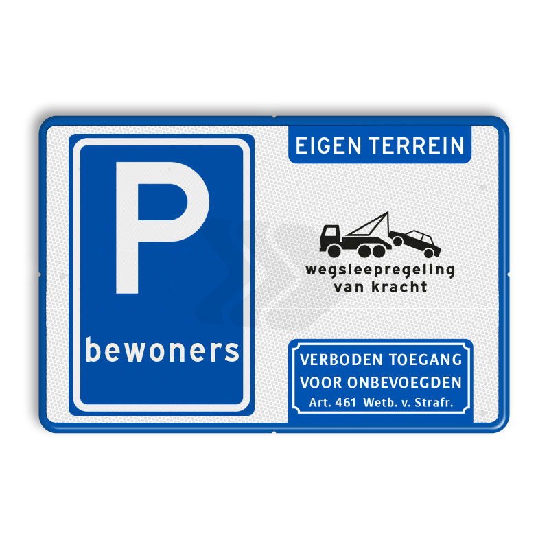 Parkeerborden (toegestaan) - parkeerbord-bewoners-wegsleepregeling-art-461-traffictotaal.nl
