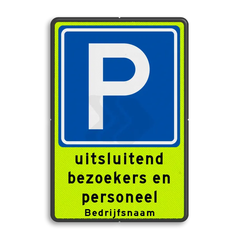 Parkeerborden (toegestaan) - parkeerbord-e4-uitsluitend-parkeren-bezoekers-traffictotaal.nl