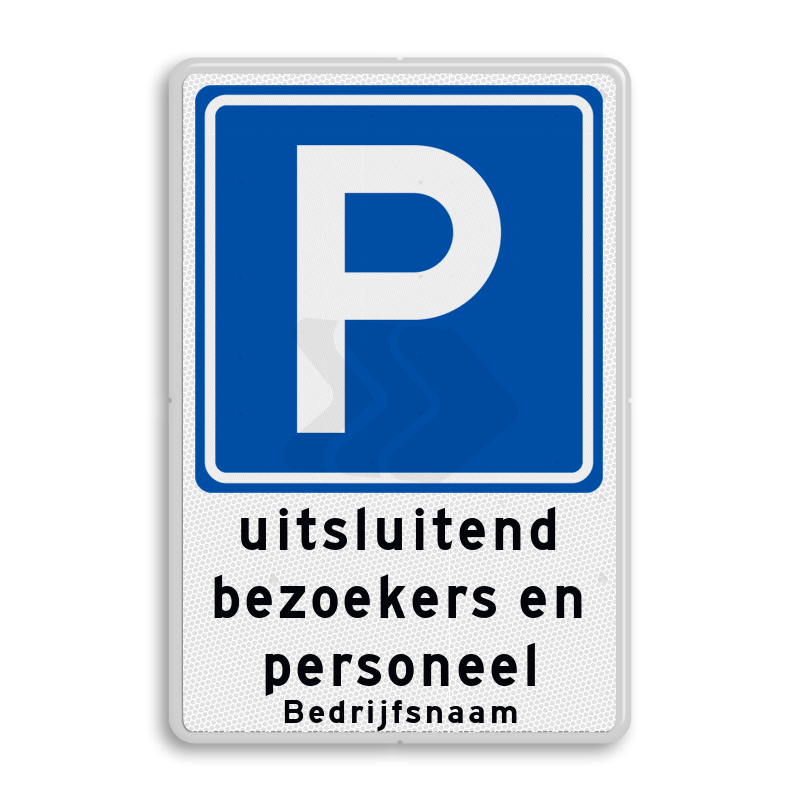 Parkeerborden (toegestaan) - parkeerbord-rvv-e04-bezoekers-personeel-bedrijfsnaam