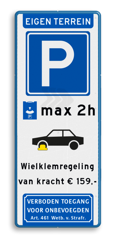 Parkeerborden (toegestaan) - verkeersbord-400x1000mm-et-e04-parkeerschijf-wkr-vt-traffictotaal.nl