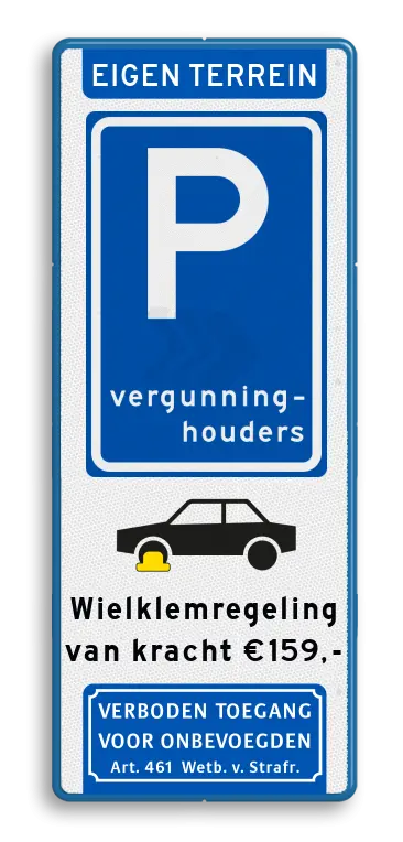 Parkeerborden (toegestaan) - verkeersbord-400x1000mm-et-e09-wkr-vt-traffic
