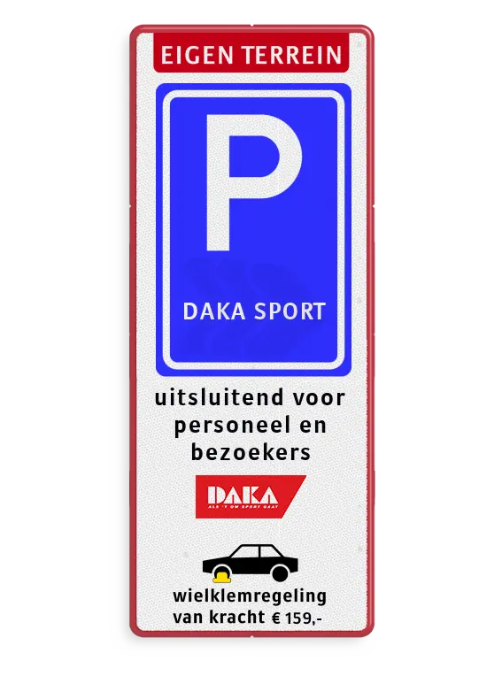 Parkeerborden (toegestaan) - verkeersbord-400x1000mm-et-e09vi-wkr-logo-2