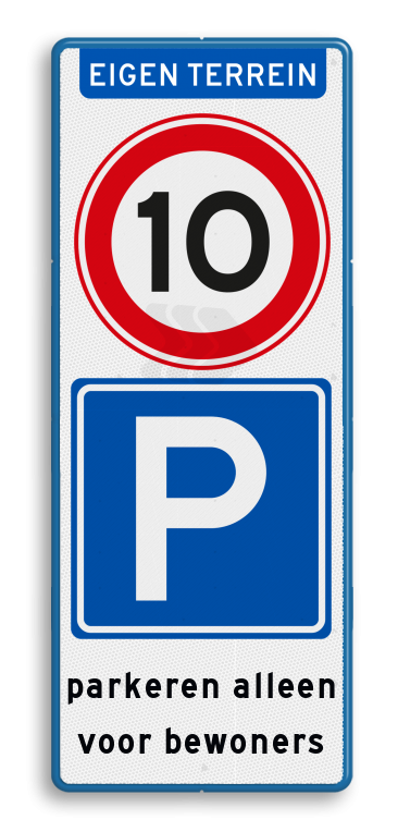 Parkeerborden (toegestaan) - verkeersbord-ard-met-snelheidsbeperking-en-parkeerbord-traffictotaal.nl