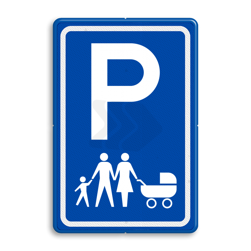 PARKEERGELEGENHEID - verkeersbord-e08s-parkeerplaats-voor-gezinnen