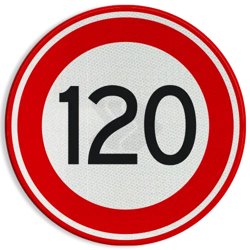 SNELHEIDSBORDEN - verkeersbord-rvv-a01-120-maximum-snelheid-120-kmh-traffictotaal