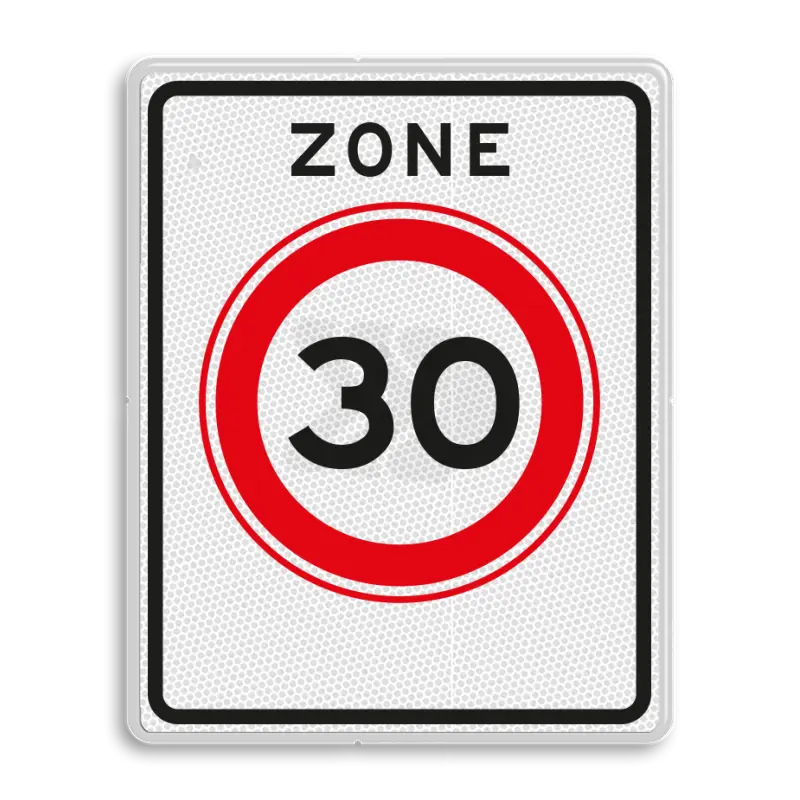 ZONEBORDEN - verkeersbord-rvv-a01-30zb-begin-zone-maximum-snelheid