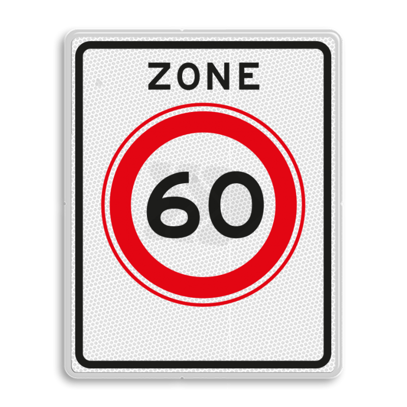 ZONEBORDEN - verkeersbord-rvv-a01-60zb-begin-zone-maximum-snelheid