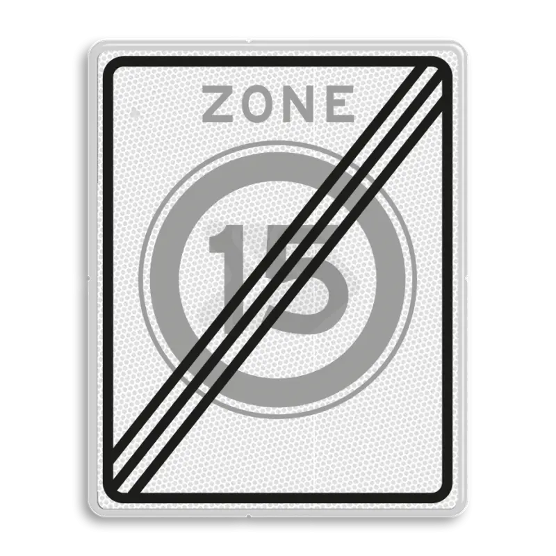 ZONEBORDEN - verkeersbord-rvv-a0215ze-einde-zone-maximum-snelheid