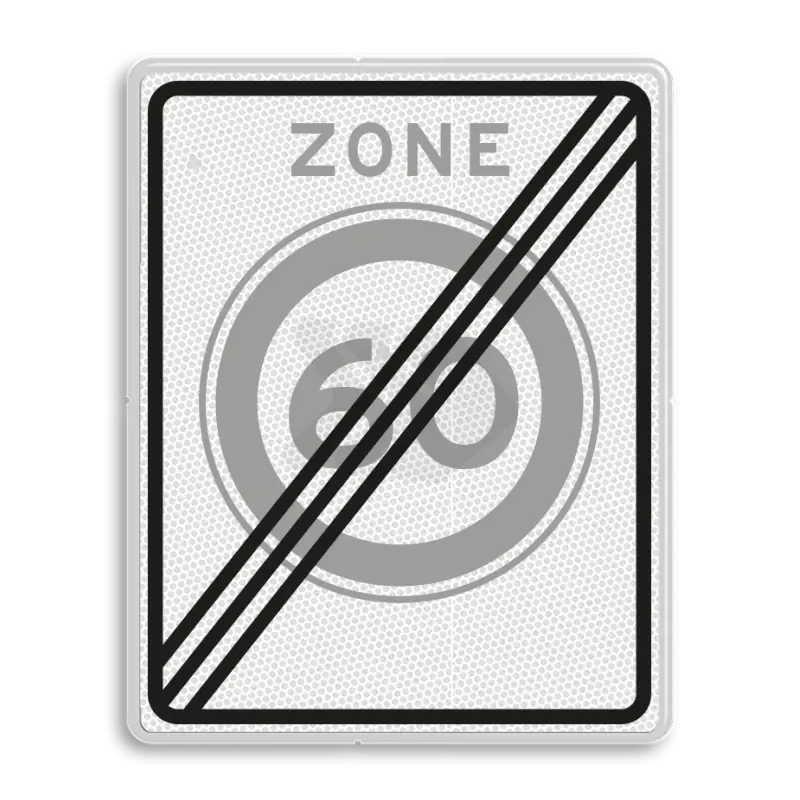 ZONEBORDEN - verkeersbord-rvv-a0260ze-einde-zone-maximum-snelheid
