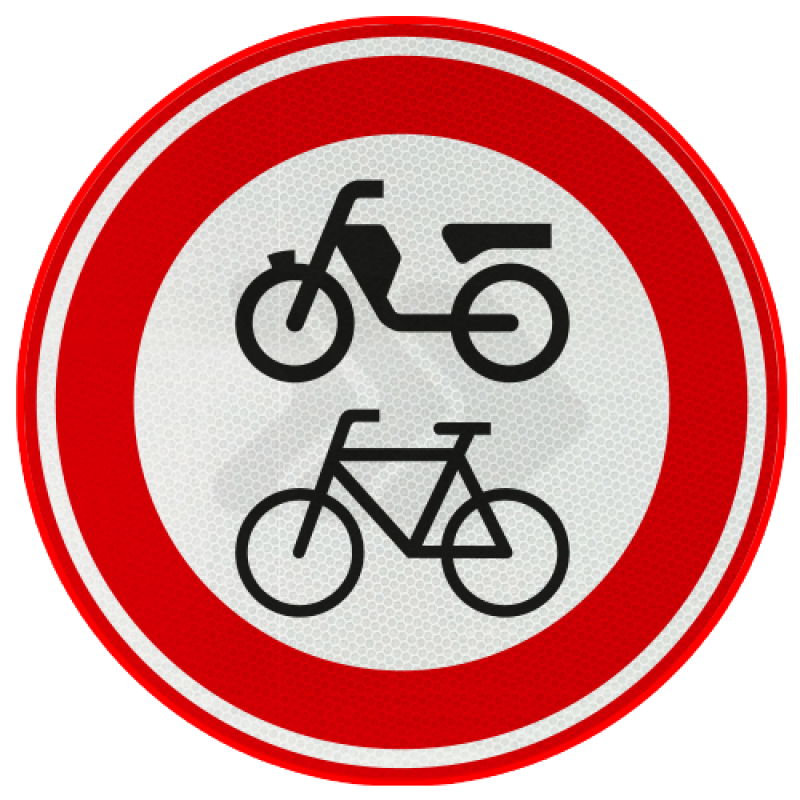 GESLOTEN VERKLARINGEN - verkeersbord-rvv-c15-gesloten-voor-fietsers-bromfietsers-