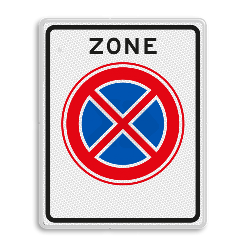 ZONEBORDEN - verkeersbord-rvv-e02zb-zone-verbod-stil-te-staan