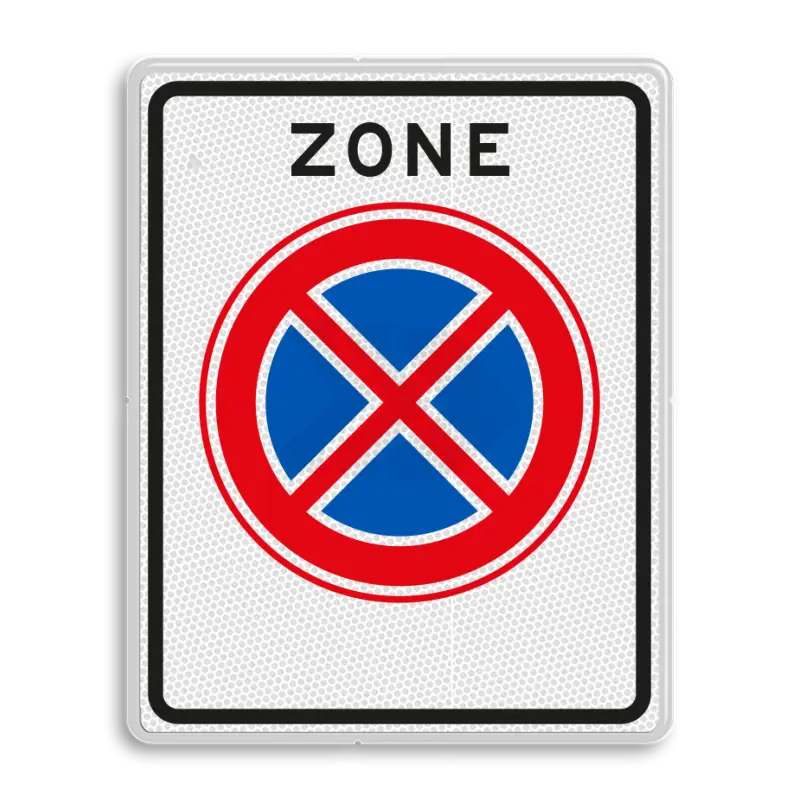 ZONEBORDEN - verkeersbord-rvv-e02zb-zone-verbod-stil-te-staan