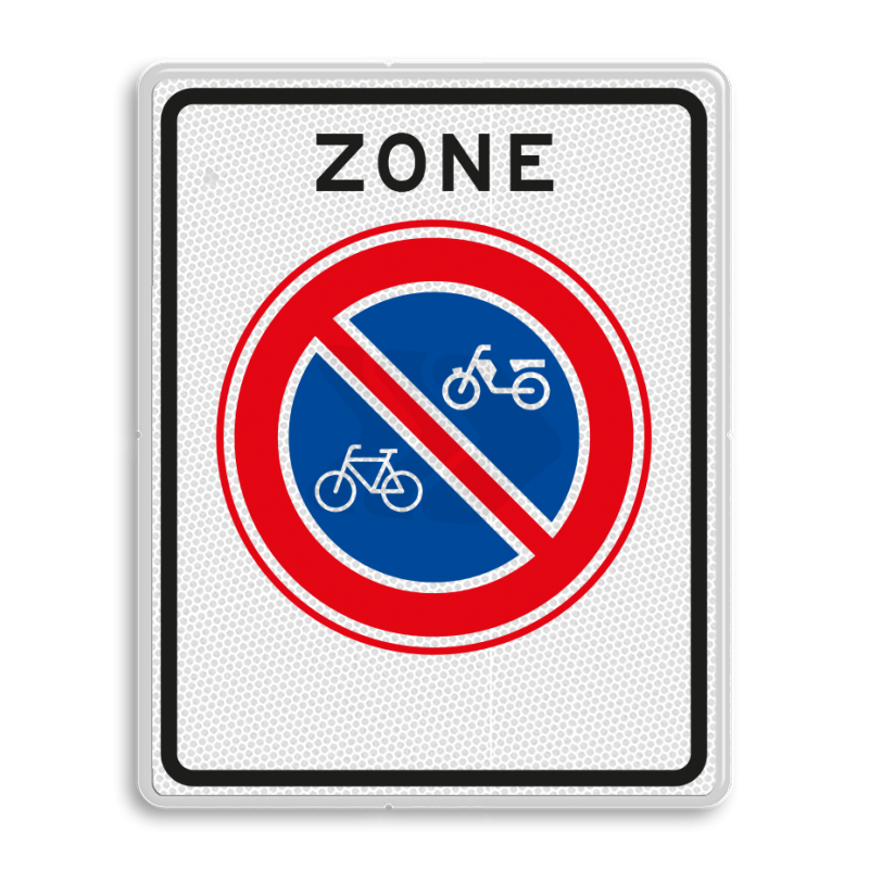 ZONEBORDEN - verkeersbord-rvv-e03zb-parkeerverbod-voor-brom-fietsers