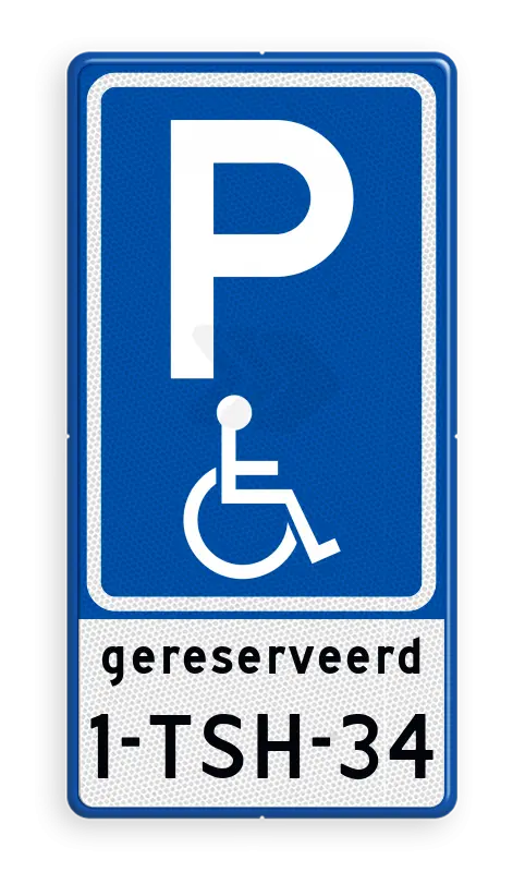Parkeerborden mindervaliden - verkeersbord-rvv-e06-parkeerplaats-mindervaliden-met-tekst-traffictotaal