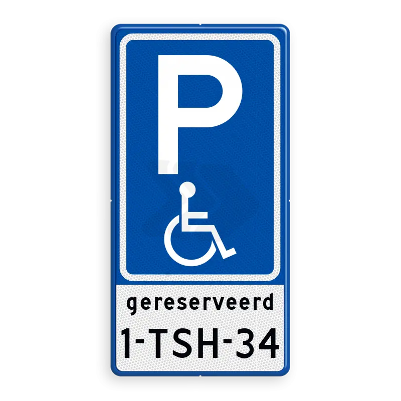 PARKEERGELEGENHEID - verkeersbord-rvv-e06-parkeerplaats-mindervaliden-met-tekst