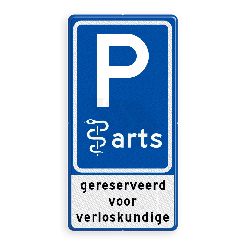 PARKEERBORDEN - verkeersbord-rvv-e08-arts-tekstregels