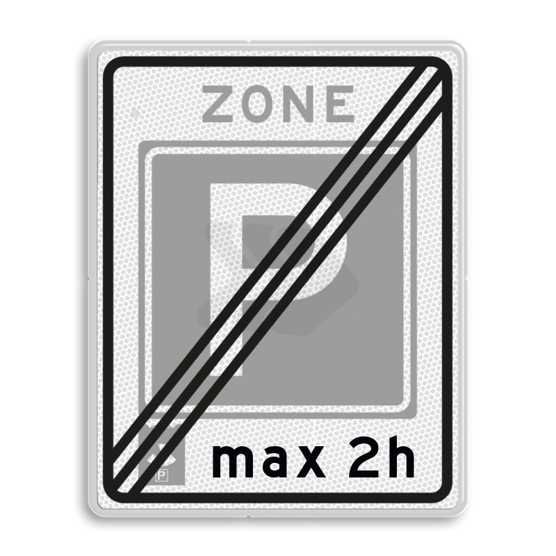 ZONEBORDEN - verkeersbord-rvv-e11ze-einde-parkeerzone