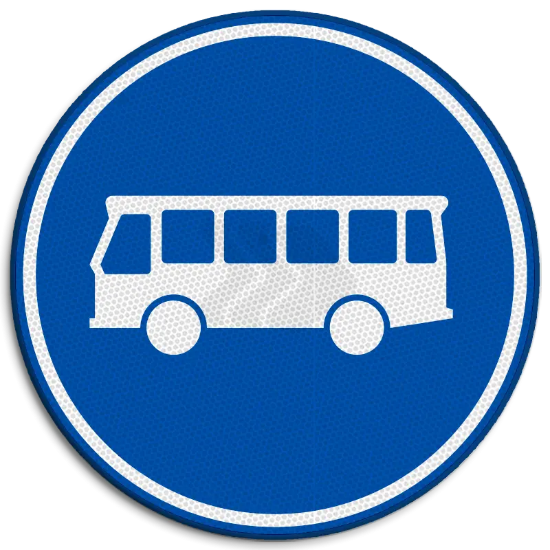 F - VERBODSBORDEN - verkeersbord-rvv-f13-rijbaan-of-strook-bussen