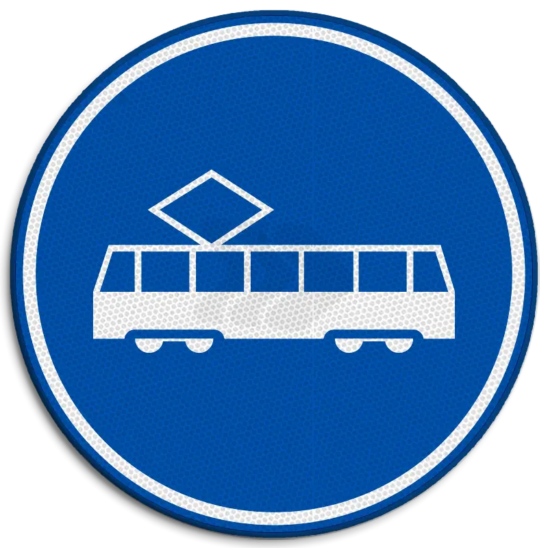 F - VERBODSBORDEN - verkeersbord-rvv-f15-rijbaan-of-strook-tram