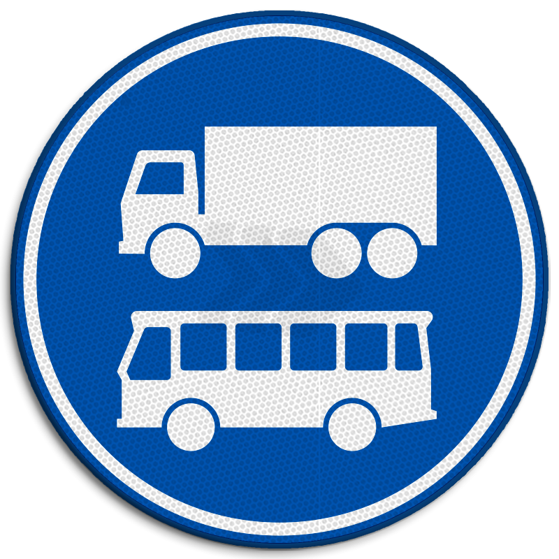 F - VERBODSBORDEN - verkeersbord-rvv-f19-rijbaan-of-strook-bus-en-vrachtverkeer