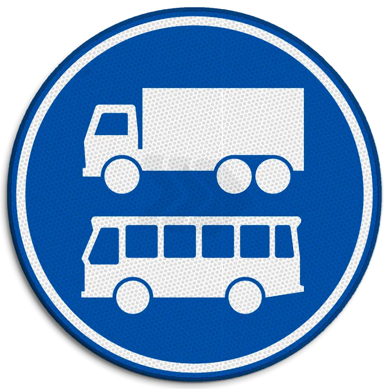 F - VERBODSBORDEN - verkeersbord-rvv-f19-rijbaan-of-strook-bus-en-vrachtverkeer