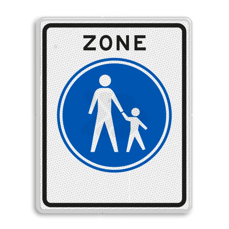 ZONEBORDEN - verkeersbord-rvv-g07zb-start-voetgangerszone