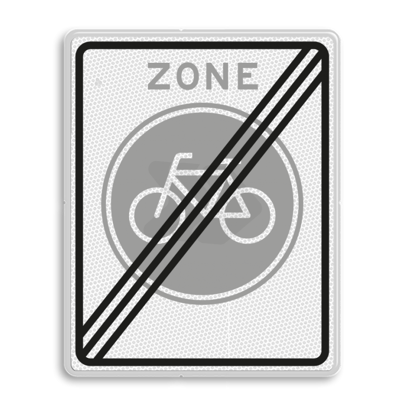 ZONEBORDEN - verkeersbord-rvv-g11ze-einde-fietszone