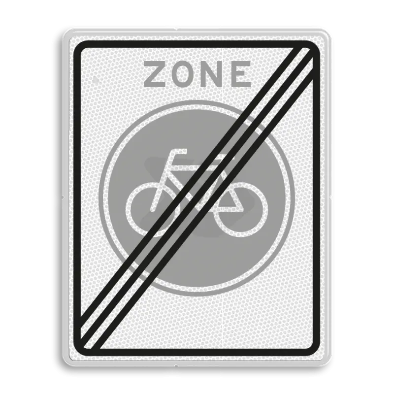 ZONEBORDEN - verkeersbord-rvv-g11ze-einde-fietszone