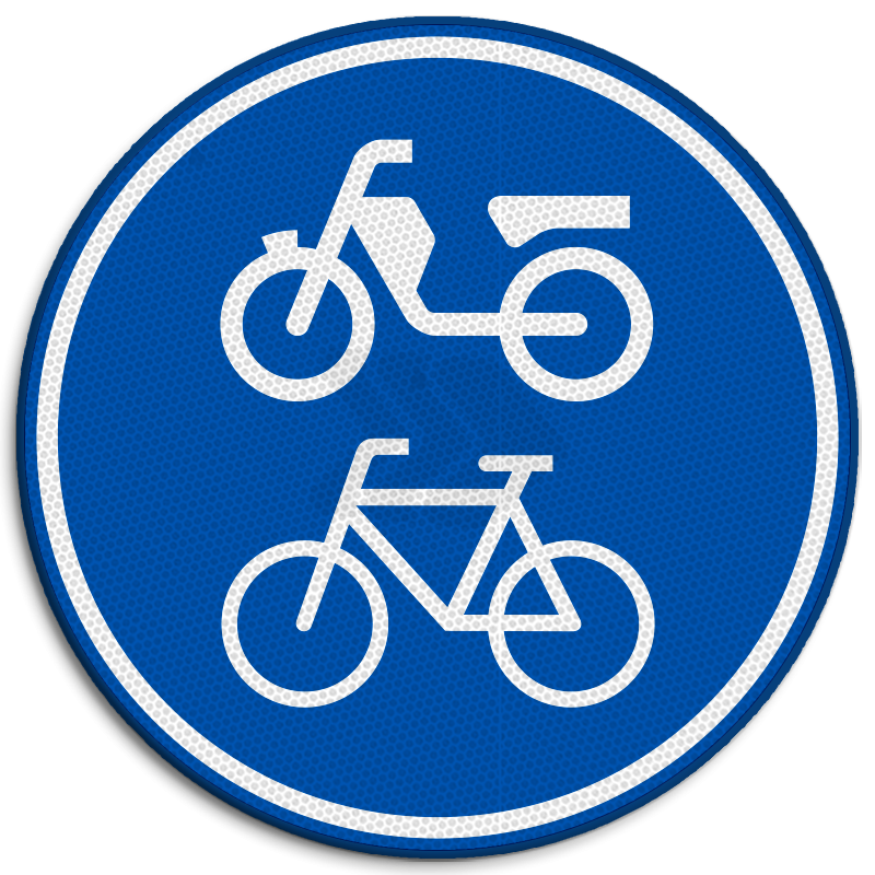GEBODSBORD - verkeersbord-rvv-g12a-verplicht-fiets-bromfietspad