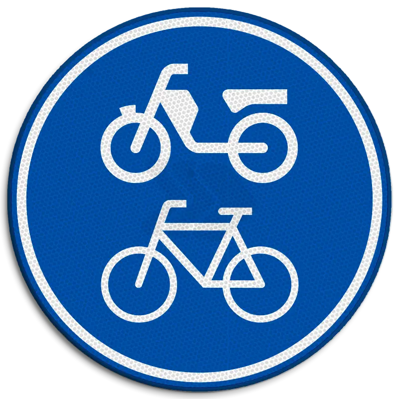 GEBODSBORD - verkeersbord-rvv-g12a-verplicht-fiets-bromfietspad