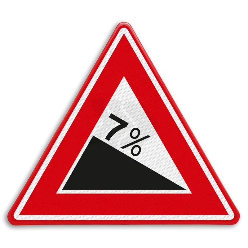 Waarschuwingsborden - verkeersbord-rvv-j07-voorwaarschuwing-gevaarlijke-daling