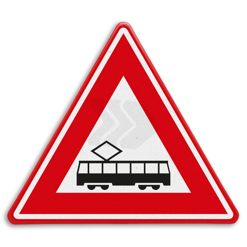 VERBODSBORDEN - verkeersbord-rvv-j14-vooraanduiding-tramkruising