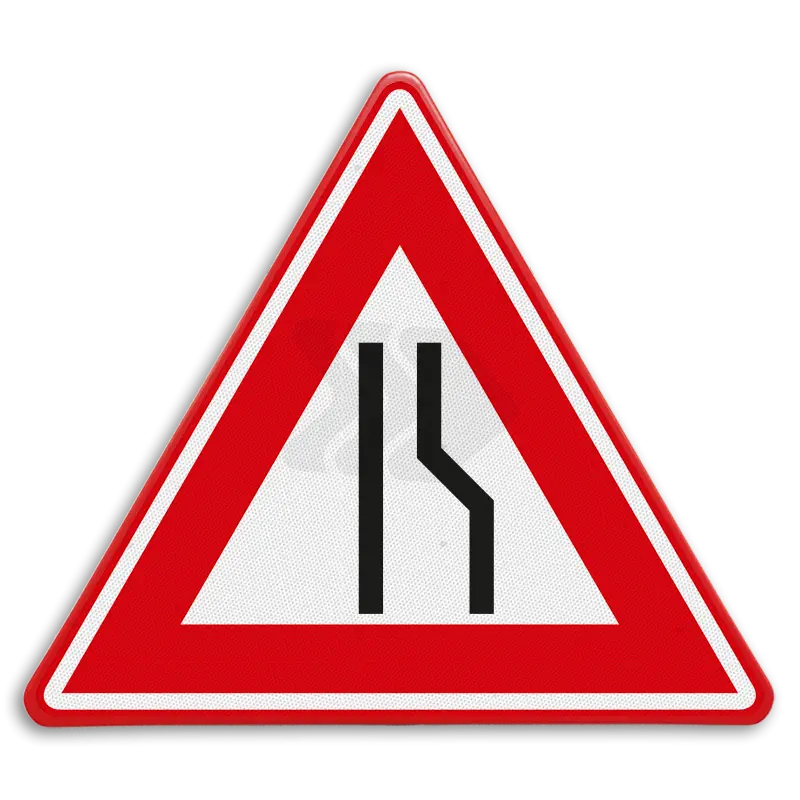 Waarschuwingsborden - verkeersbord-rvv-j18-vooraanduiding-rijbaanversmalling-rechts