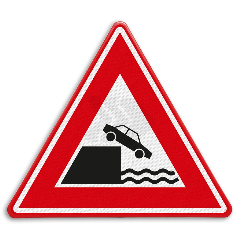 Waarschuwingsborden - verkeersbord-rvv-j26-vooraanduiding-kade-of-rivieroever