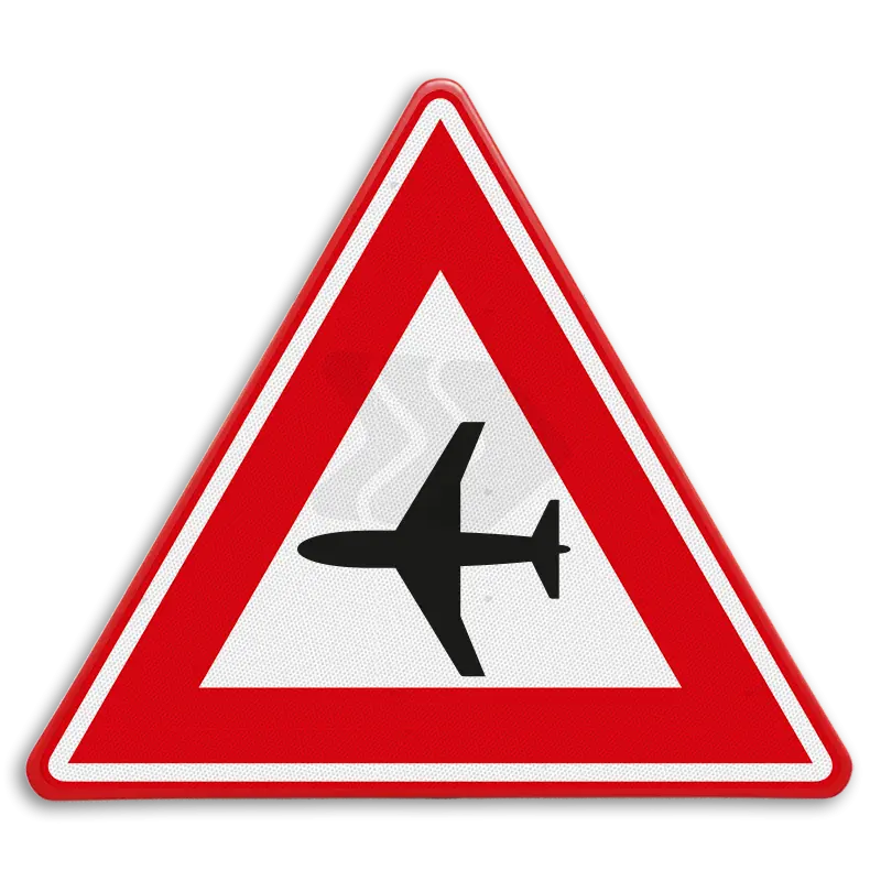 Waarschuwingsborden - verkeersbord-rvv-j30-vooraanduiding-laagvliegende-vliegtuigen