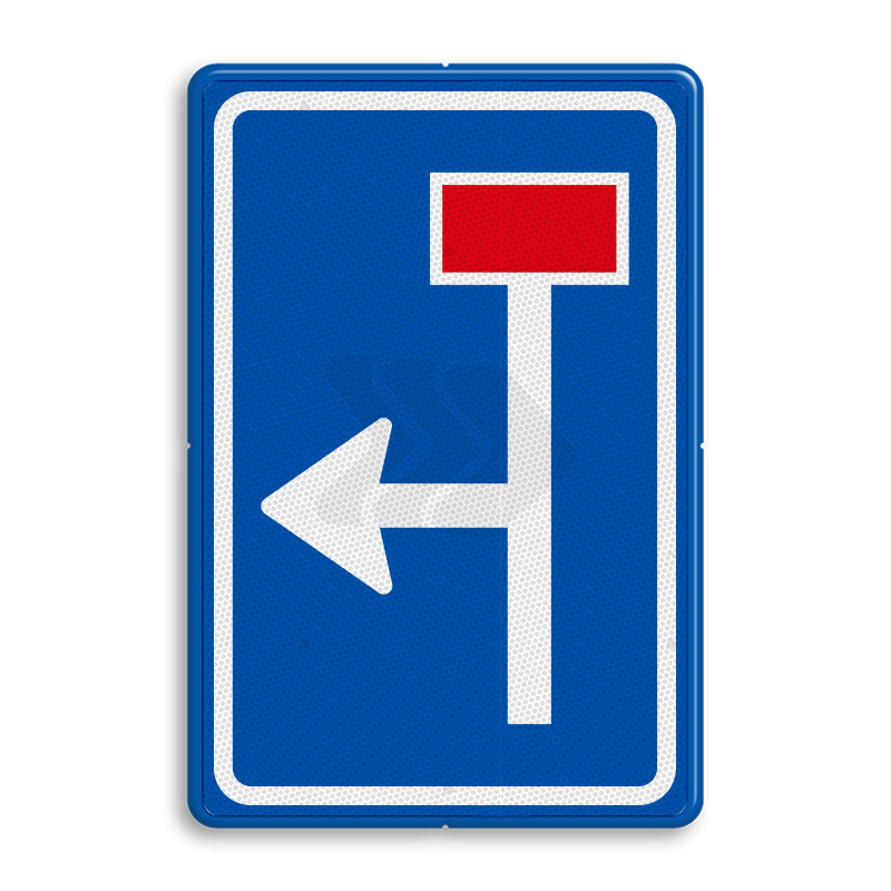 L - INFORMATIEBORDEN - verkeersbord-rvv-l09-1l-doodlopende-weg-voorwaarschuwing