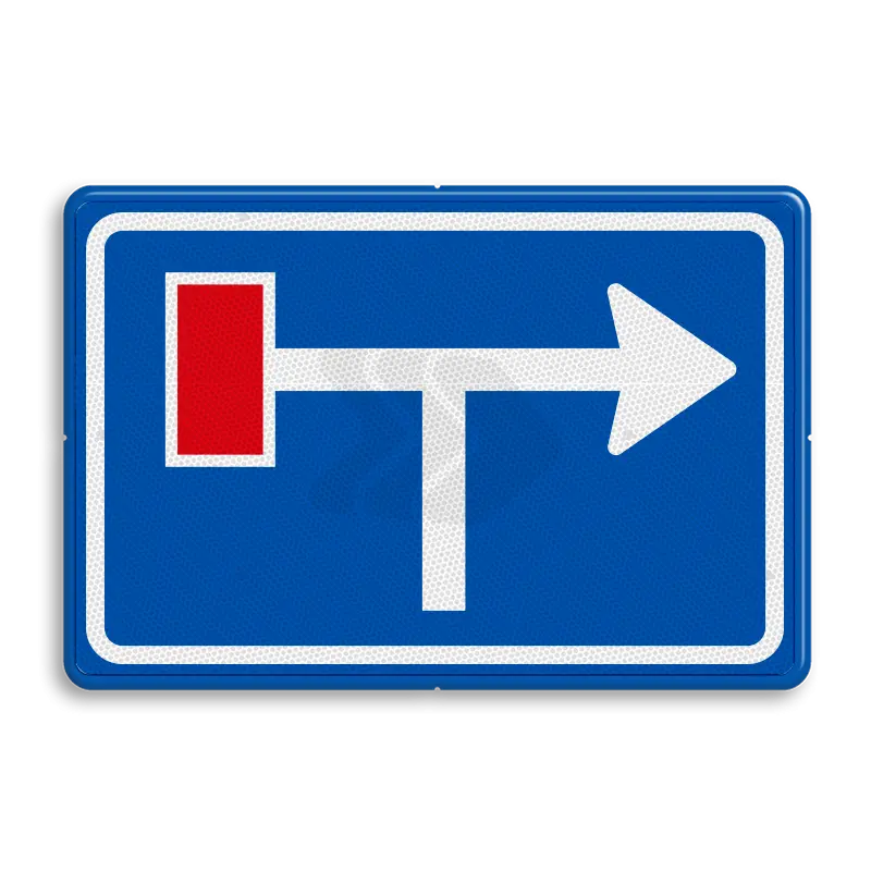L - INFORMATIEBORDEN - verkeersbord-rvv-l09-1lt-doodlopende-weg-voorwaarschuwing