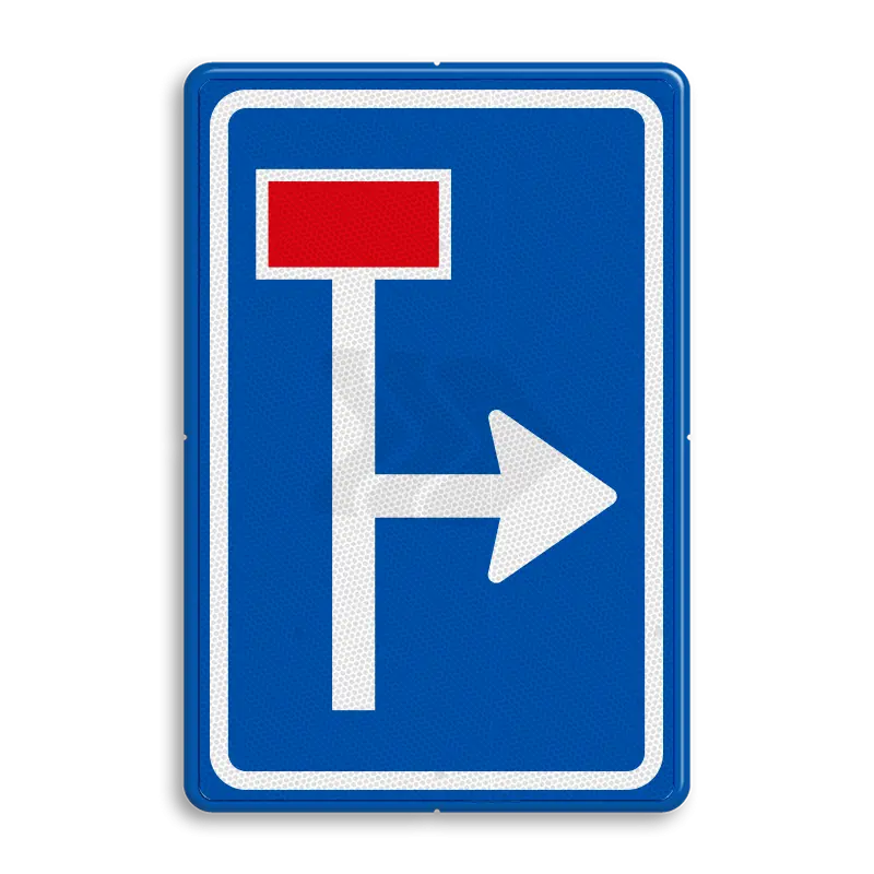 L - INFORMATIEBORDEN - verkeersbord-rvv-l09-1r-doodlopende-weg-voorwaarschuwing