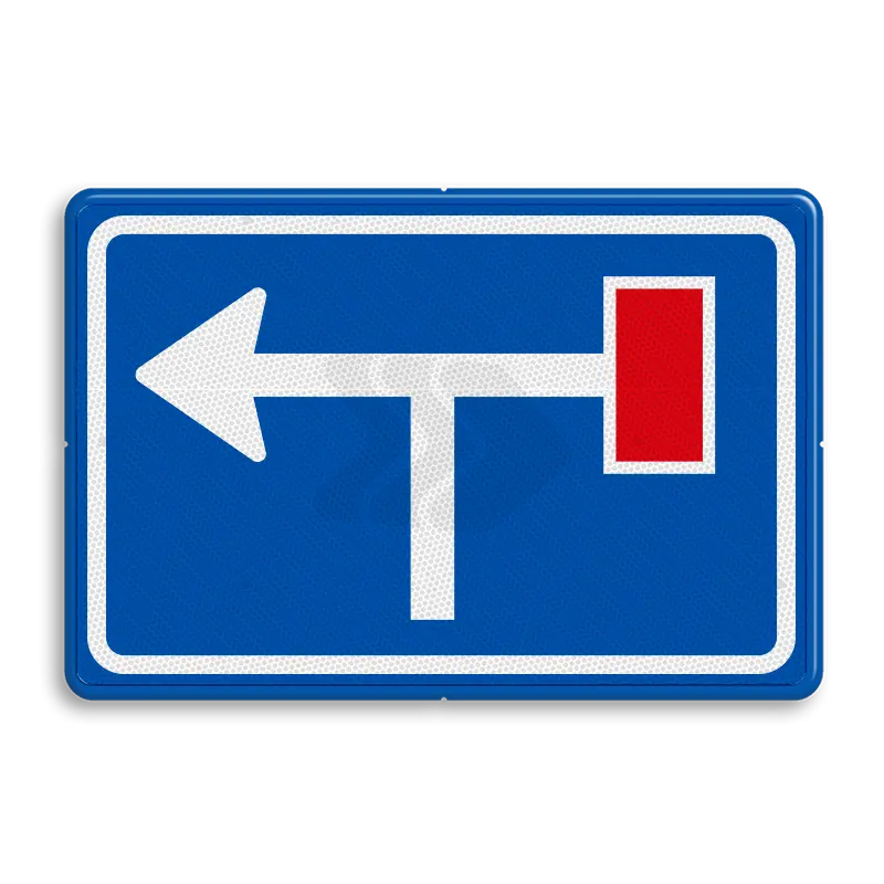 L - INFORMATIEBORDEN - verkeersbord-rvv-l09-1rt-doodlopende-weg-voorwaarschuwing