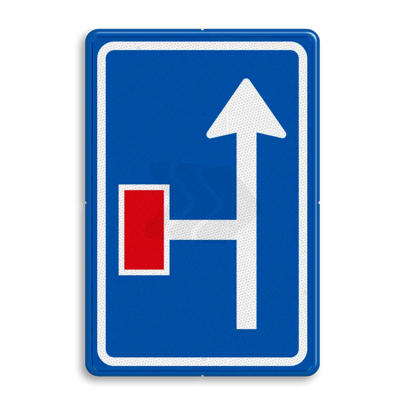 L - INFORMATIEBORDEN - verkeersbord-rvv-l09-2l-doodlopende-weg-voorwaarschuwing