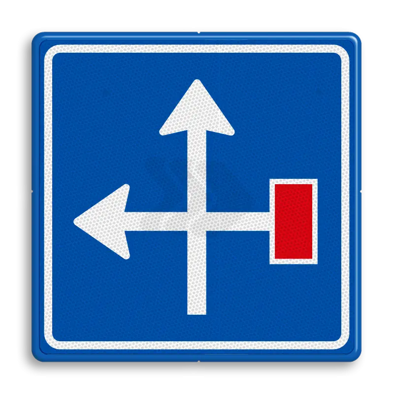 L - INFORMATIEBORDEN - verkeersbord-rvv-l09-4l-doodlopende-weg-voorwaarschuwing
