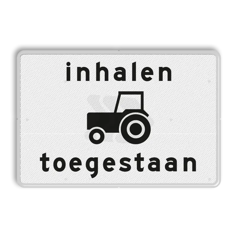 OB - ONDERBORDEN - verkeersbord-rvv-ob101-onderbord-inhalen-tractoren-toegestaan