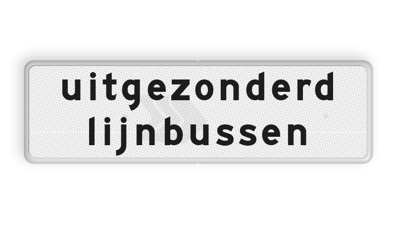 OB - ONDERBORDEN - verkeersbord-rvv-ob104-onderbord-uitgezonderd-lijnbussen